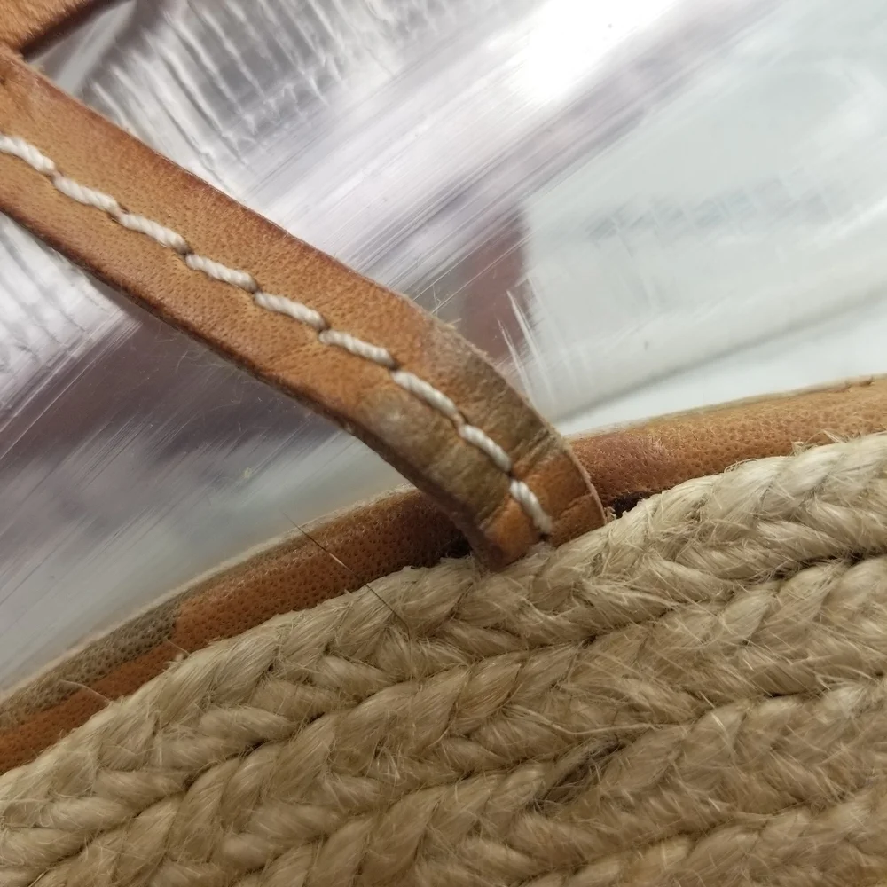 L.K. Bennett strappy leather espadrille wedge platform sandals